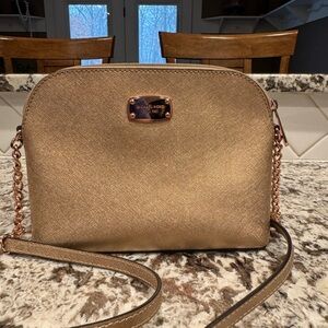 Michael Kors Metallic Gold Crossbody Bag